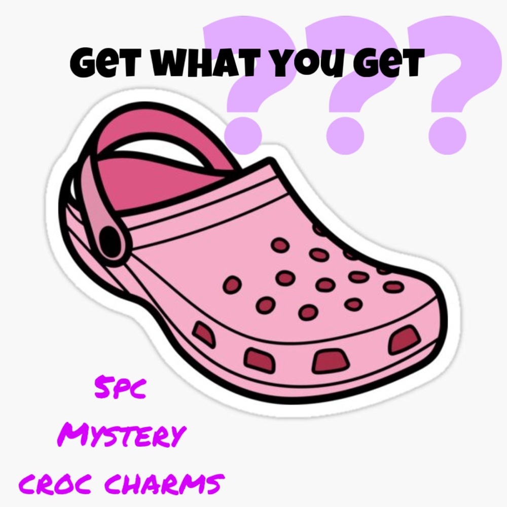 Girly Mystery Croc Charm 5pc Grab Bag